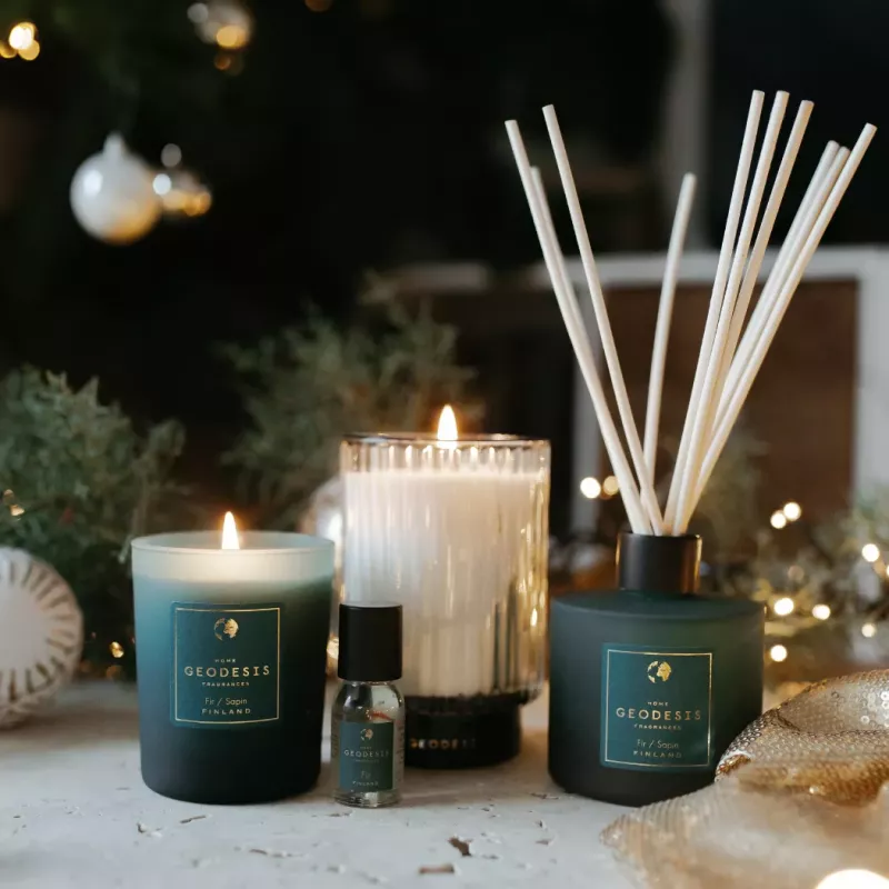 Bougie parfumée 90g Sapin, Edition limitée de Noël