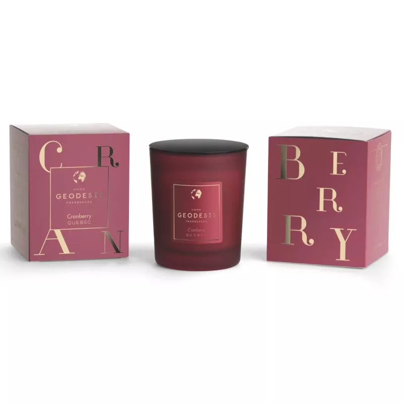 Bougie parfumée 180g Cranberry, Edition limitée de Noël