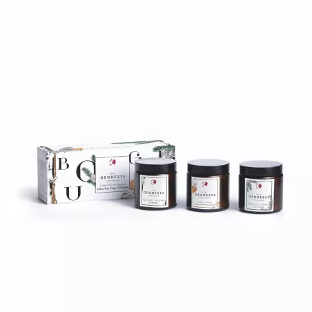 90g Candles trio set, Amber-woody, ideal gift