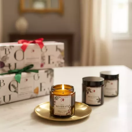 90g Candles trio set, Amber-woody, ideal gift