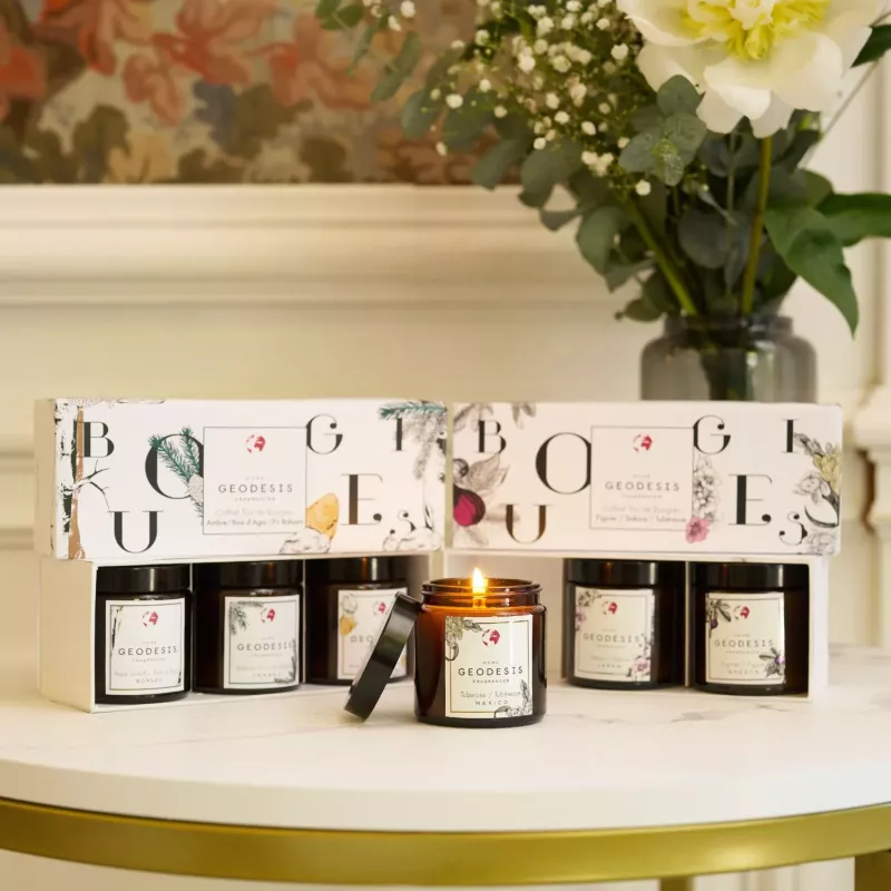 90g Candles trio set, Amber-woody, ideal gift